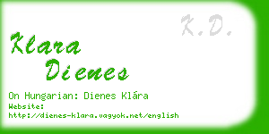 klara dienes business card